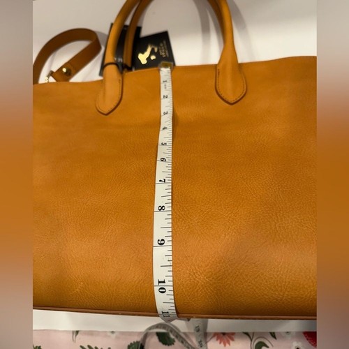 Claudia Firenze Brown Leather Hand Bag Satchel Purse Made In Italy NWT - Picture 6 of 12