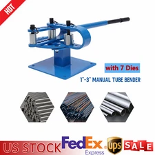 Premium Pipe Tube Bender 1''-3'' inch Manual Tube Bender w/ 7 Dies Tubing Metal