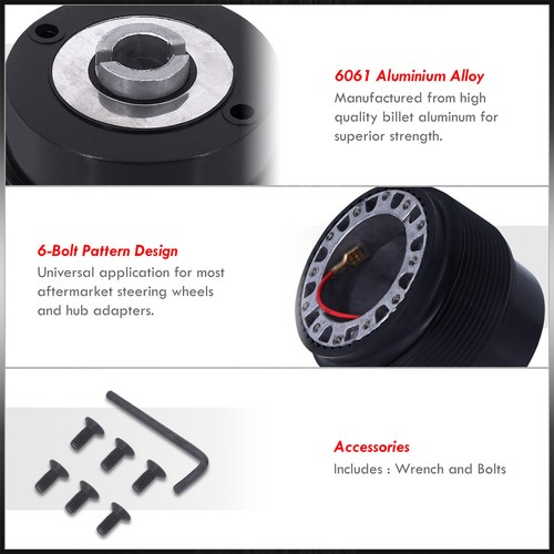 6-Bolt Steering Wheel Hub Adapter Kit For Civic Accord Prelude S2000 S2K RSX TL - Picture 2 of 5