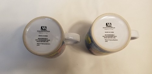 2003 Vintage Set of 2 SURFIN' SCOOBY DOO Coffee Mug Retro Hanna Barbara - Picture 4 of 4