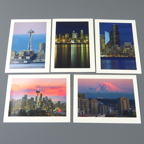 Set of 5 Seattle Photo Greeting Cards, Washington Blank Note Cards, Great Gift! - Picture 1 of 5