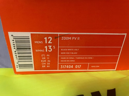 NEW Nike Pole Vault PVII Track & Field Spikes Black/White 317404 US M 12/W 13.5 - Picture 6 of 6