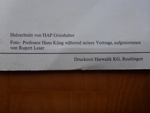 Hans Küng; die neue Frage nach Gott, LP, Vortrag vom 08.10.1977, Uni Tübingen - Bild 4 von 5