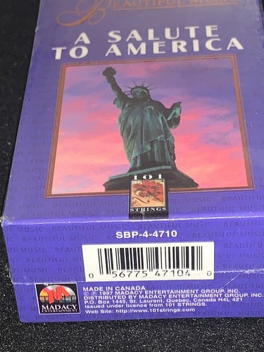 A SALUTE TO AMERICA: 101 STRINGS (2 Cassette Tapes, Box Set, 1997) RARE, NEW - Picture 3 of 6
