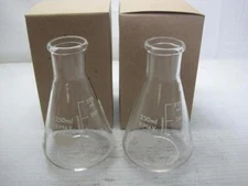1419b Lot (2)  Kimax Erlenmeyer Flask Graduated 250 ML Type IV 6640-00-935-4269