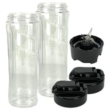 Cross Blade & 2 Pack 20 oz Cup w/ Lid for Oster BLSTPB MyBlend 250-Watt Blender