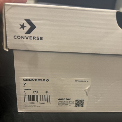 NEW Converse x Martine Ali Chuck 70 De Luxe Wedge Black A08650C Women Chuck SZ 7 - Picture 13 of 14