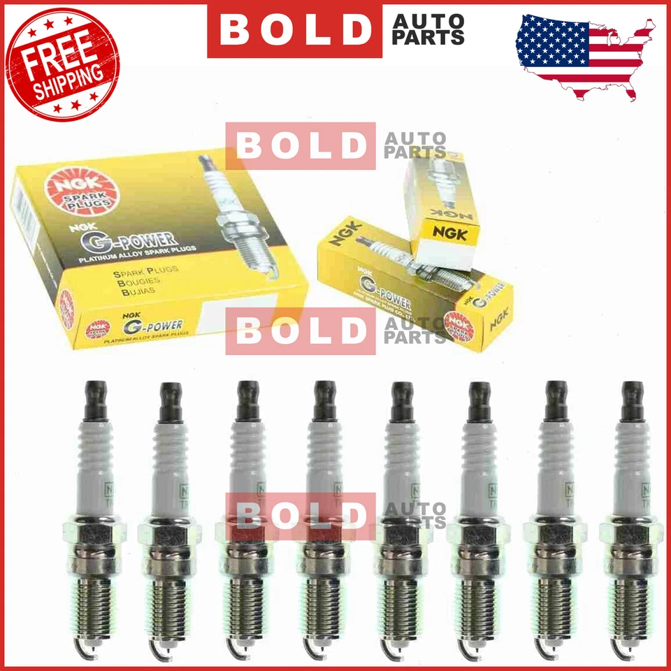 Velas de ignição NGK "PLATINUM" (conjunto de 8) para Nissan Armada 5.6L V8 2005-2015 - Imagem 2 de 4