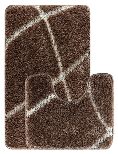 Lujoso juego de alfombras de baño gruesas con brillo peludo lavable de 2 piezas, Astec - Imagen 24 de 30