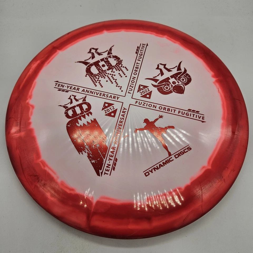Used Dynamic Discs Fuzion Orbit Fugitive Ten Year Anniversary Red 177g 9/10 - Image 2 of 3