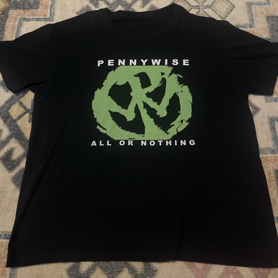 Pennywise All or Nothing T-Shirt Size Large Black Punk Rock