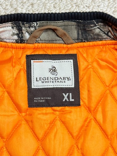 Legendary Whitetails Mens Canvas Trail Vest Size XL Timberline Camo Insulated - Picture 4 of 17