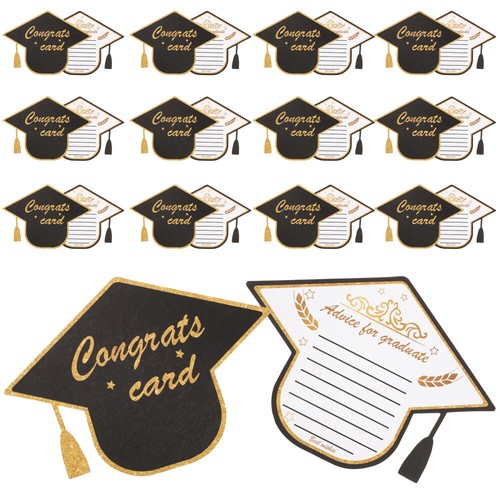30pcs Graduation Cap Shape Greeting Cards Delicate Paper Gift Cards School - Bild 2 von 12