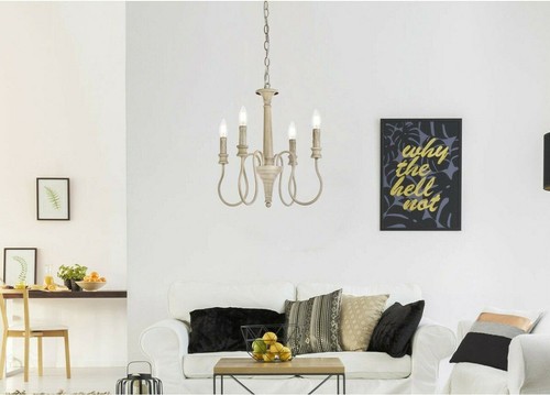 Chandelier Rustic Farmhouse Kitchen Bedroom Candlestick Ceiling Lighting Fixture - Picture 2 of 8