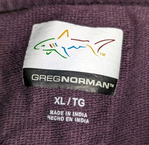 Greg Norman 1/4 Viertel Reißverschluss Pullover Herren XL Langarm kastanienbraun gestreift Golf - Bild 5 von 6
