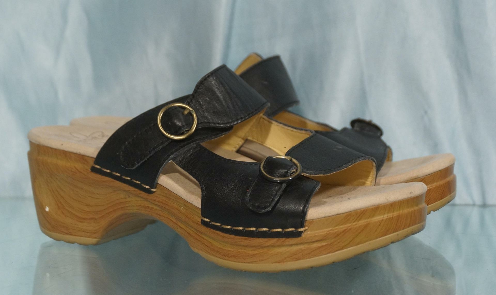 Nice Black SANITA Open Toe Sandals EUR 38 US 7.5 - 8 Nice Black SANITA Open Toe Sandals EUR 38 US 7.5 - 8