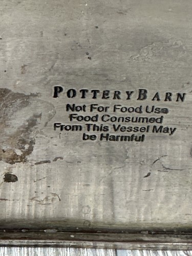 Pottery Barn Silber Teller Doppel Weinkühler Champagner Eimer Griffe Distressed - Bild 11 von 17