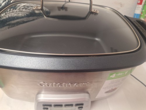 MSC-800 7-Quart 4-in-1 Cook Central Multicooker, Stainless Steel/Black- NEW - Picture 2 of 4