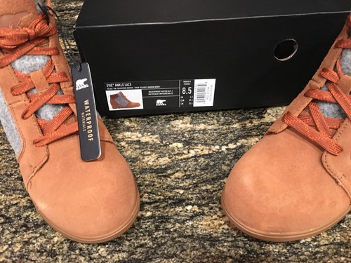 NEW $150 Womens Sorel Evie Ankle Lace Waterproof Booties, size 8.5 shoes - Picture 2 of 3