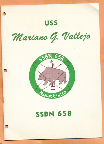 U.S.S. MARIANO G. VALLEJO 16 PAGE BOOKLET 1 NAVAL
