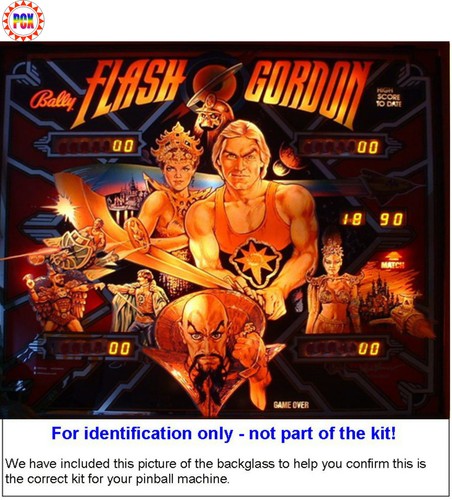 1981 Bally Flash Gordon Flipper Tuning Kit - inklusive Gummiring Kit - Bild 2 von 2