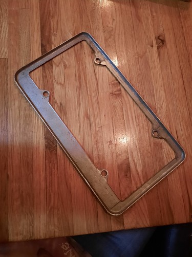 Vintage Burnsville NC Young Ford Dealership Metal License Plate Frame Booster. - Bild 2 von 2