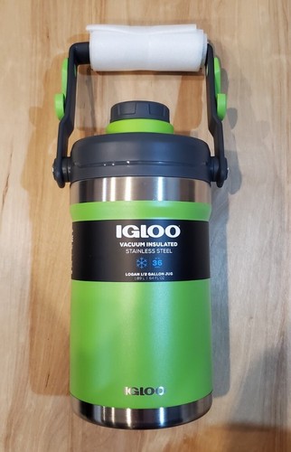 Igloo 1/2 Gallon Stainless Steel Sports Cooler Drink Jug (Green)