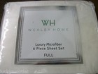 Wexley Home Luxury Brushed Polyester Microfiber 6 Piece Full Sheet Set Ivory