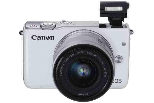 Canon EOS M10 18.0MP Digital Camera - White (Kit w/ EF-M 15-45mm