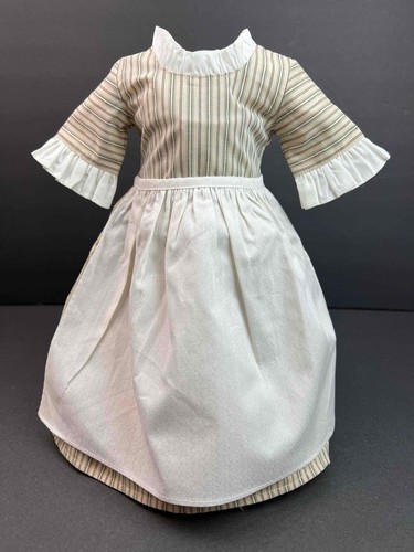 American Girl Felicity Work Outfit~Dress/Gown PC~Apron~Fischu(noTag)~Mob Cap(AG) - Picture 6 of 12
