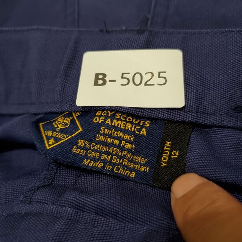 Boy Scouts of America Boys Pants 12 Blue Switchback Cargo Convertible Shorts - Picture 2 of 13