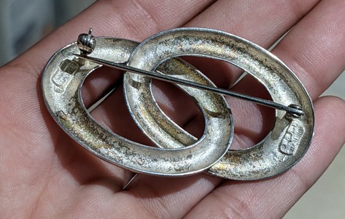 Broche alfiler de plata esterlina 925 modernista vintage de plata esterlina G46 - Imagen 2 de 4