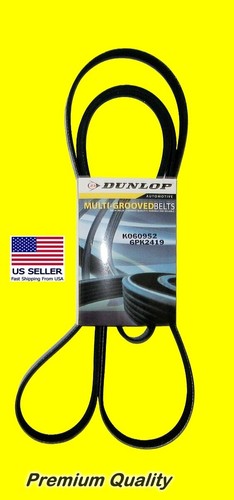 DUNLOP K060952 / 6PK2419 Premium Serpentine Drive Belt for Chevy GMC - Foto 4 di 6