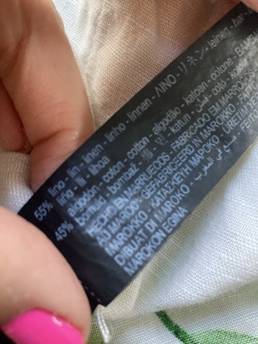 ZARA OVERSIZED SHIRT XS LEMON PATTERN LINEN BLEND POCKETS VGC COVER UP LAYERING - Picture 8 of 8