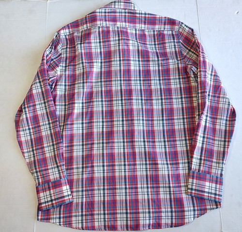 Coogi Classic Shirt Mens Large White Red Plaid Button Down Long Sleeve Casual - Picture 6 of 7