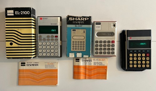 Set of 3 Sharp calculators - working - Afbeelding 1 van 6