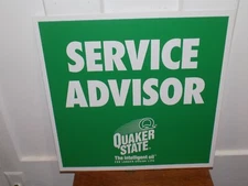 Vintage Quaker State Service Plastic Gas Station Sign