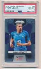 2018 Panini Prizm World Cup Soccer Kylian Mbappe #80 Rookie France PSA 8 NM-Mint