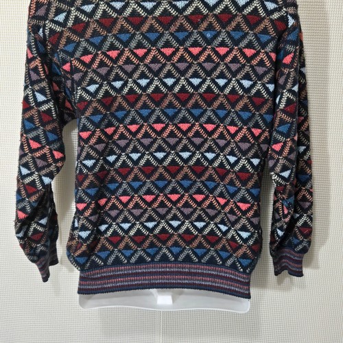 Vintage Il Lago Sweater Mens Medium Multicolor Geometric Wool Blend Italy - Picture 6 of 9