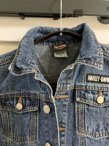 Harley Davidson Jean Denim Jacket Kids Youth Size 6 - Picture 5 of 10