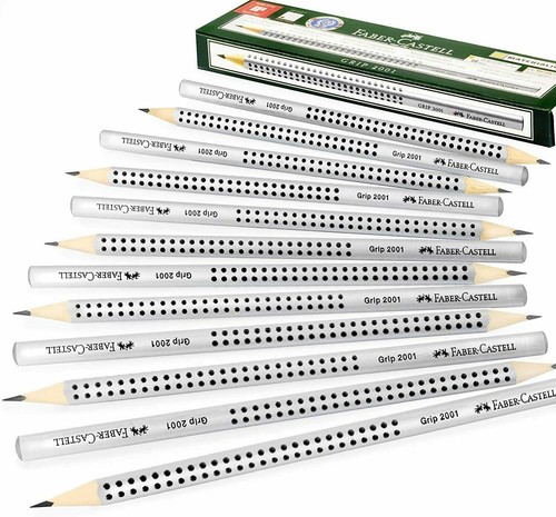 Faber Castell Pencil Grips 2001 2H Blacklead - Pack 12 - Picture 1 of 3