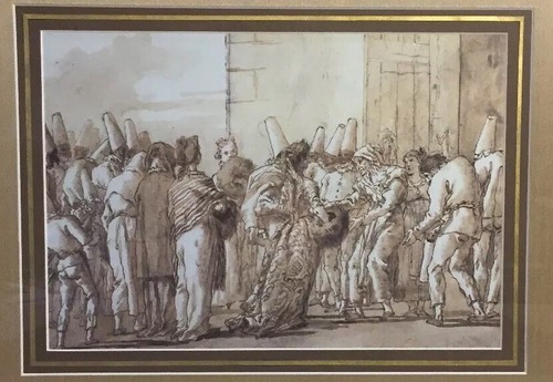 Giovanni Domenico Tiepolo Print Punchinello dessin #1 - Photo 8/12