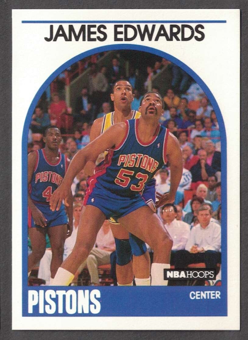 1989-90 NBA Hoops #284 James Edwards - Detroit Pistons