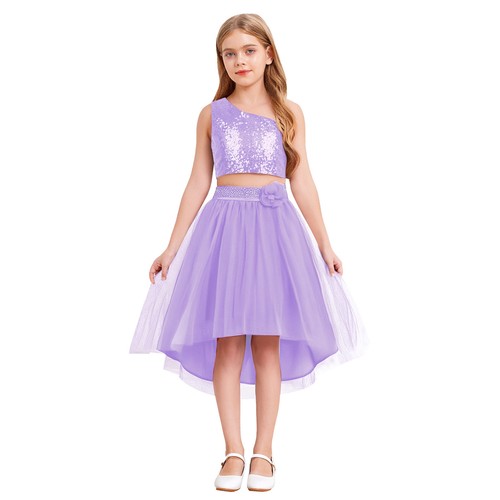 UK Petals Flower Girl Dress Princess Bridesmaid Wedding Formal Party Long Gown - Picture 19 of 82