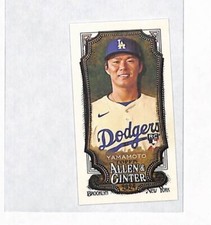 2024 Topps Allen & Ginter #201 Yoshinobu Yamamoto Mini Rookie Card Dodgers 