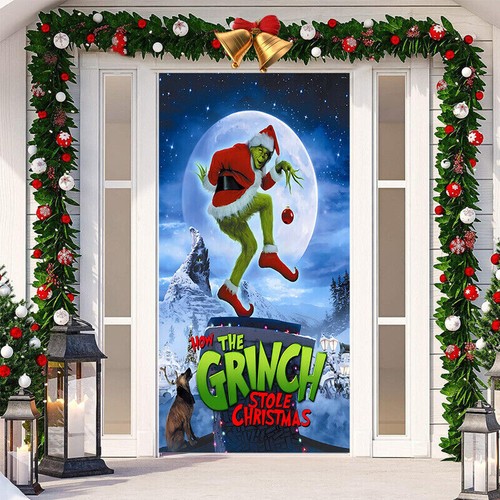 G-rinch Banner Sign Christmas Front Porch Door Decoration Outdoor Xmas Decor NEW - Picture 21 of 44