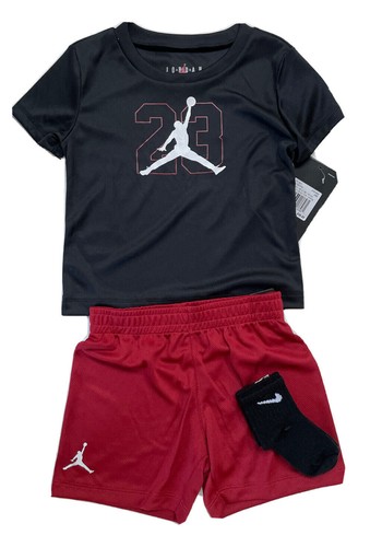 NIKE AIR JORDAN 3 Piece Short Set: T-shirt or Tank w/Shorts & Socks; 6M-24M NWT - Picture 6 of 23