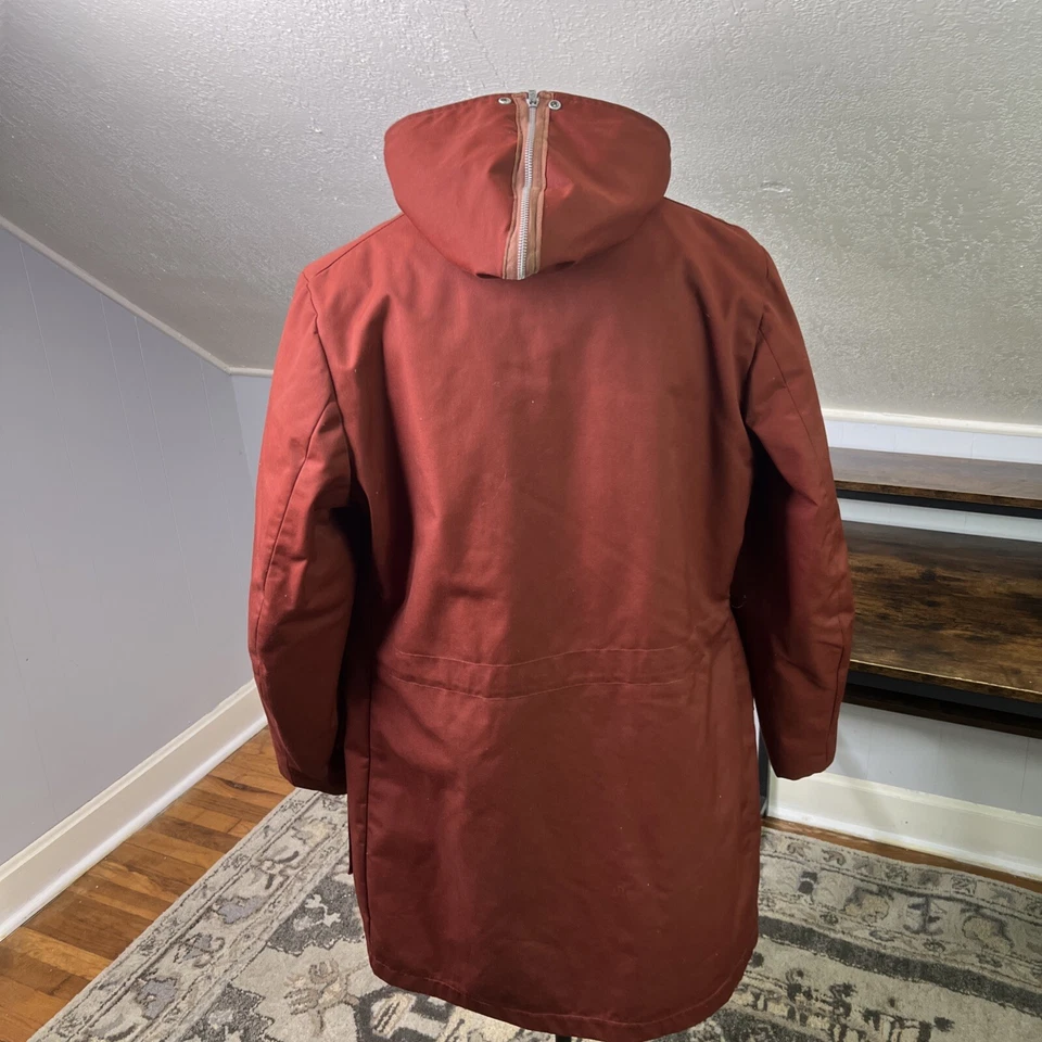 20 世纪 70 年代复古西尔斯外套羊毛冬季外套派克大衣男式大码中长 — 第 3/4 张图片