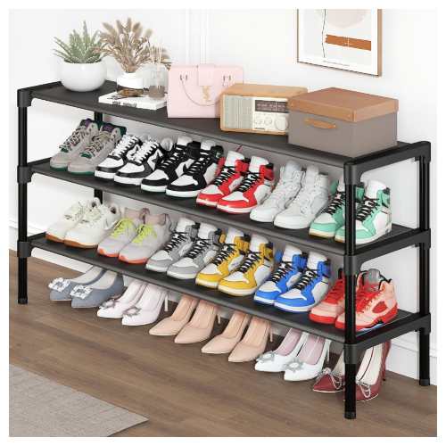 Long Shoe Rack - 3 Tier Shoe Organizer for Closet, Entryway, Garage - Stackable - Picture 14 of 24