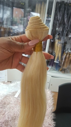 30inch 100g 1BUNDLE BRAZILIAN VIRGIN HUMAN HAIR PURE BLONDE 613# STRAIGHT 12A - Picture 5 of 6